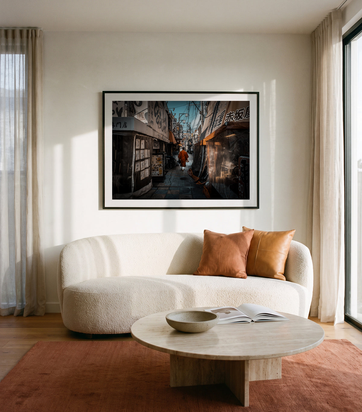 Monk in Japanese Alley by royhoo | Art Print