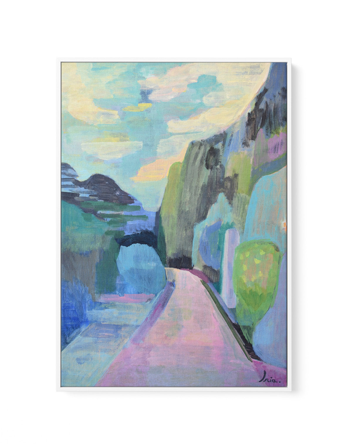 Monserrat Path of Light by Iria Fernandez Alvarez | Framed Canvas Art Print