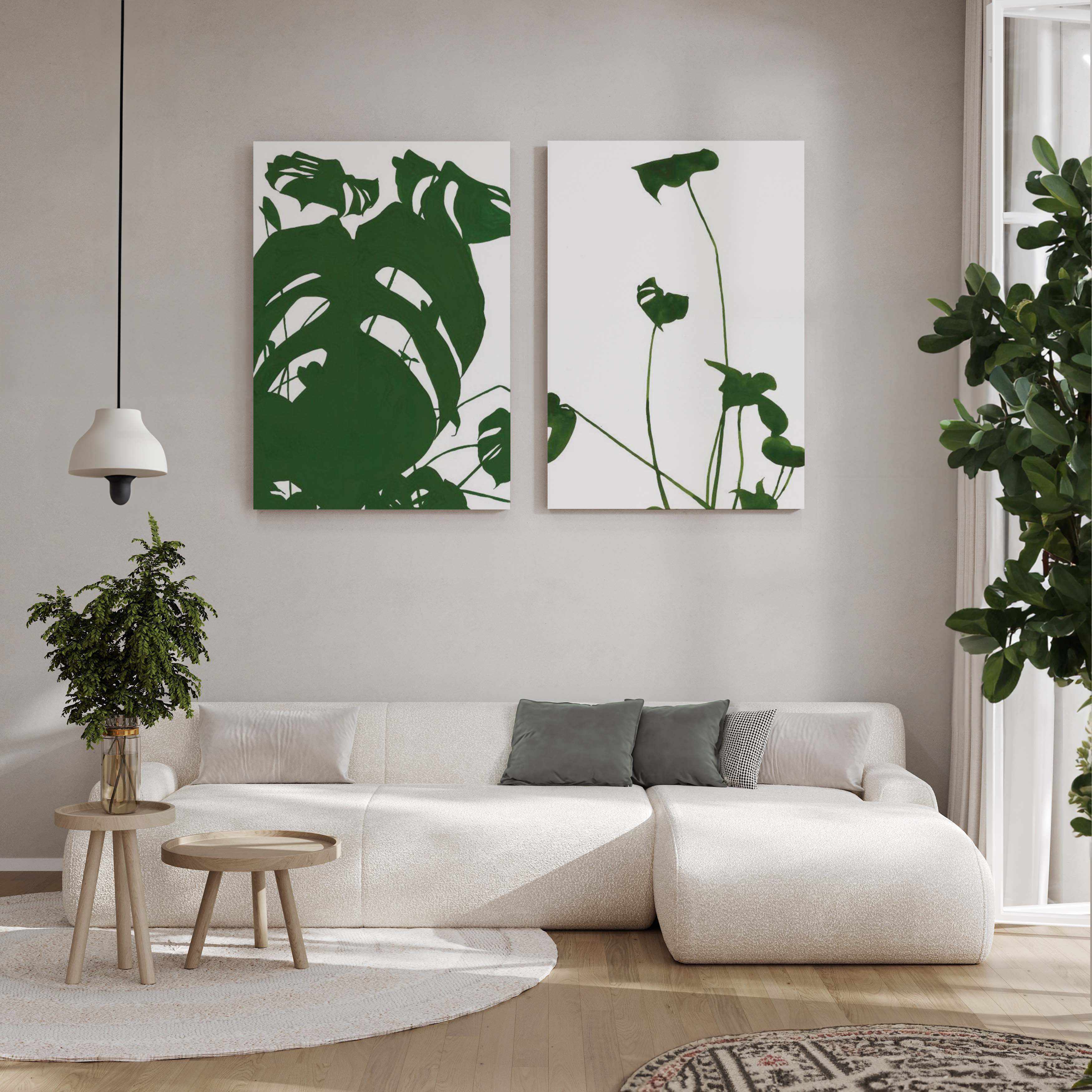 MONSTERA l By Jorgen Hanssonl | Framed Canvas Art Print