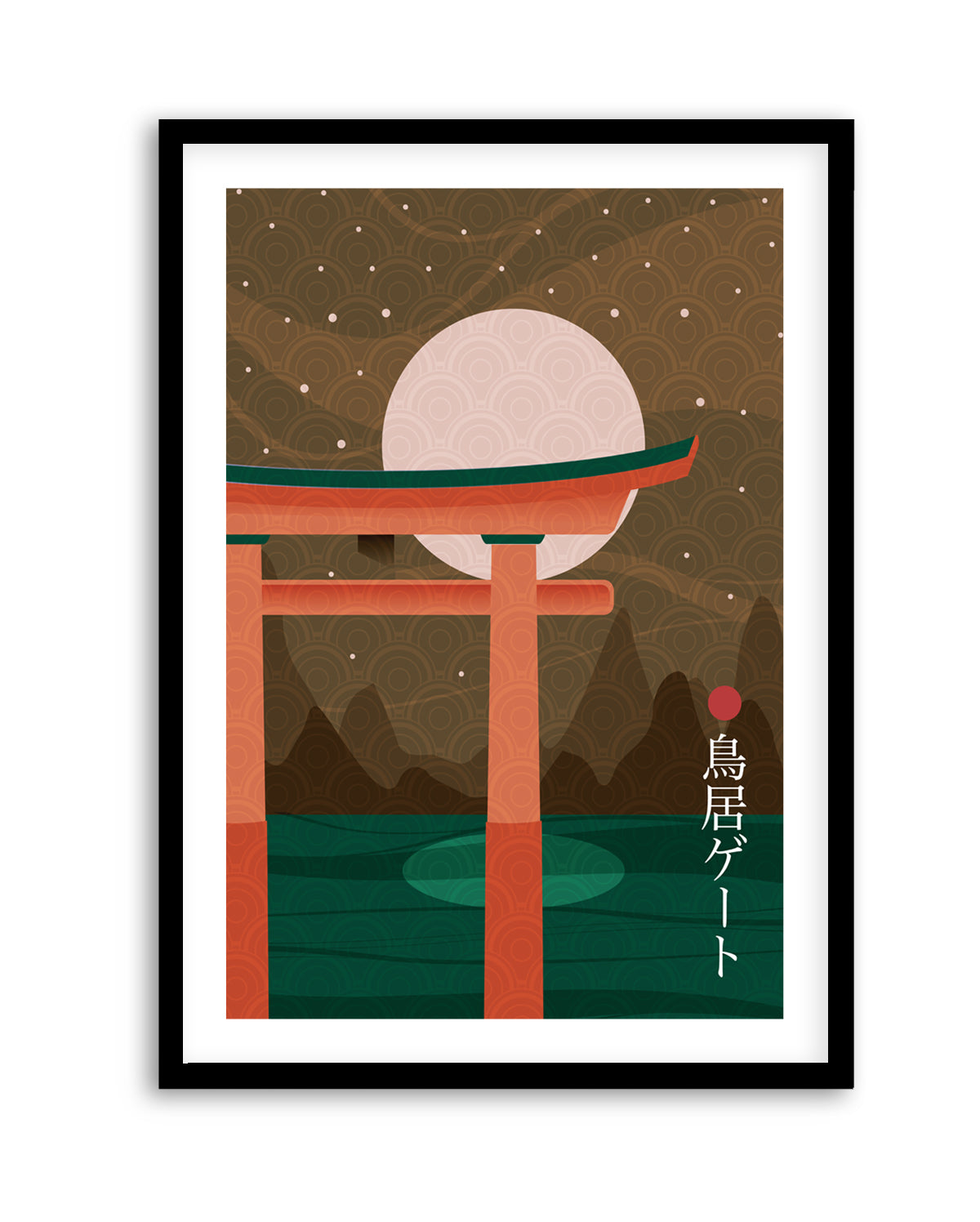 Moonlit Torii Gate by Fadil Roze | Art Print