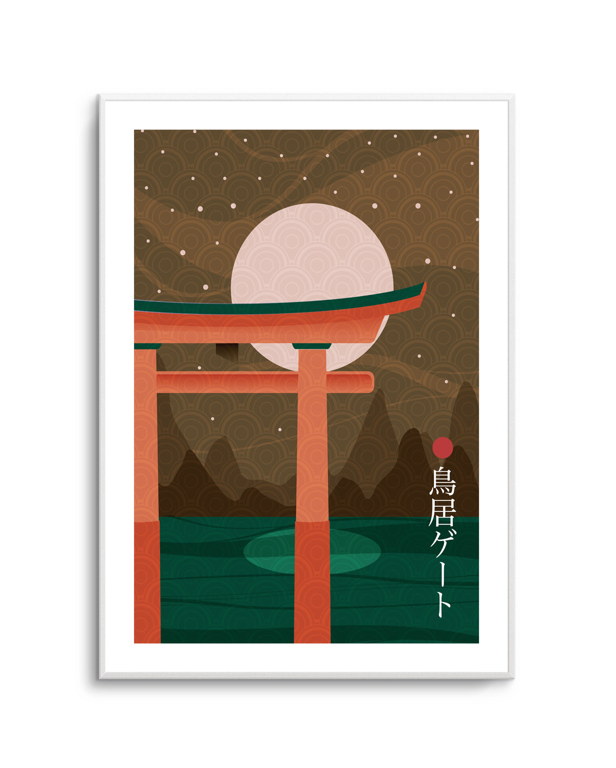 Moonlit Torii Gate by Fadil Roze | Art Print