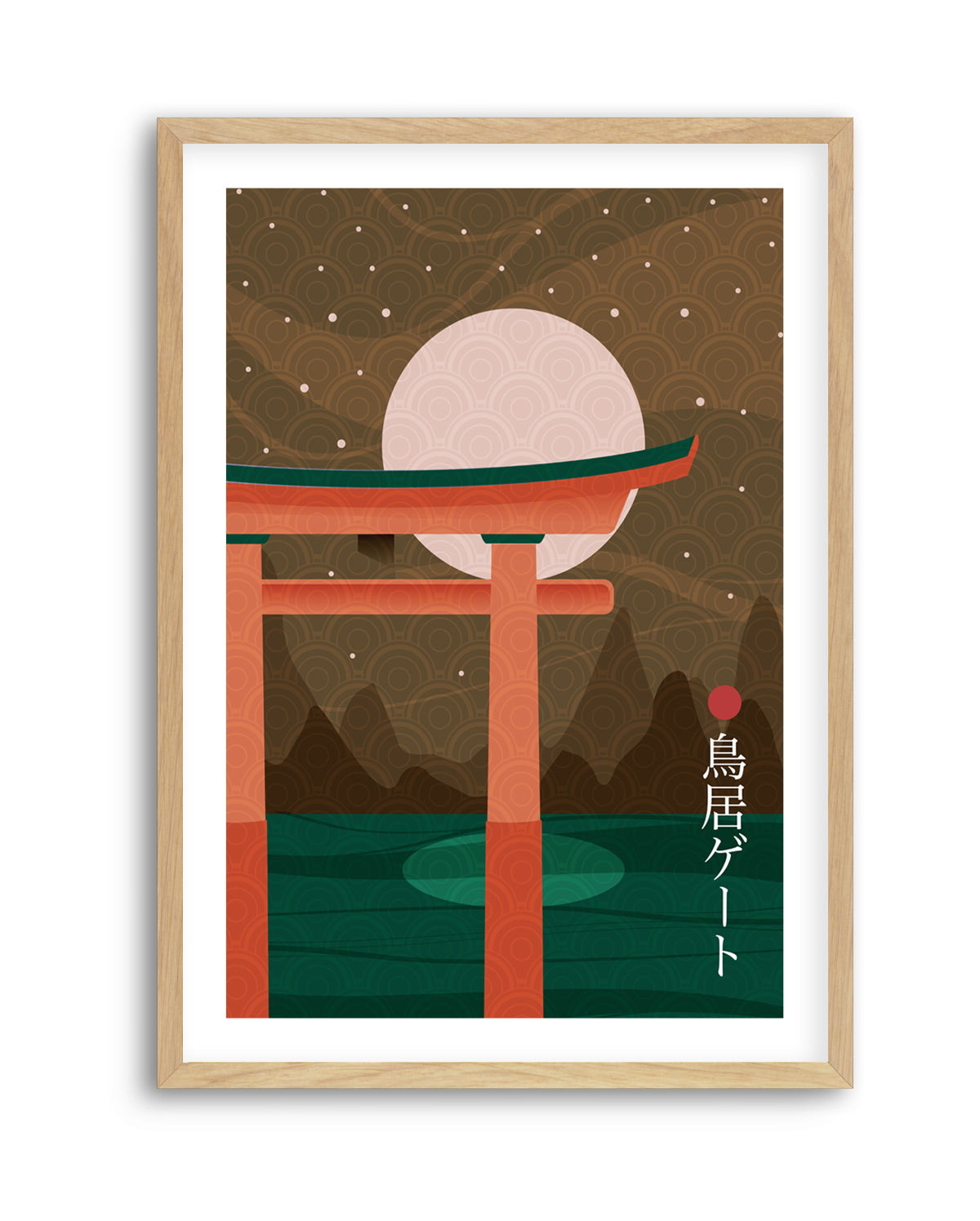 Moonlit Torii Gate by Fadil Roze | Art Print