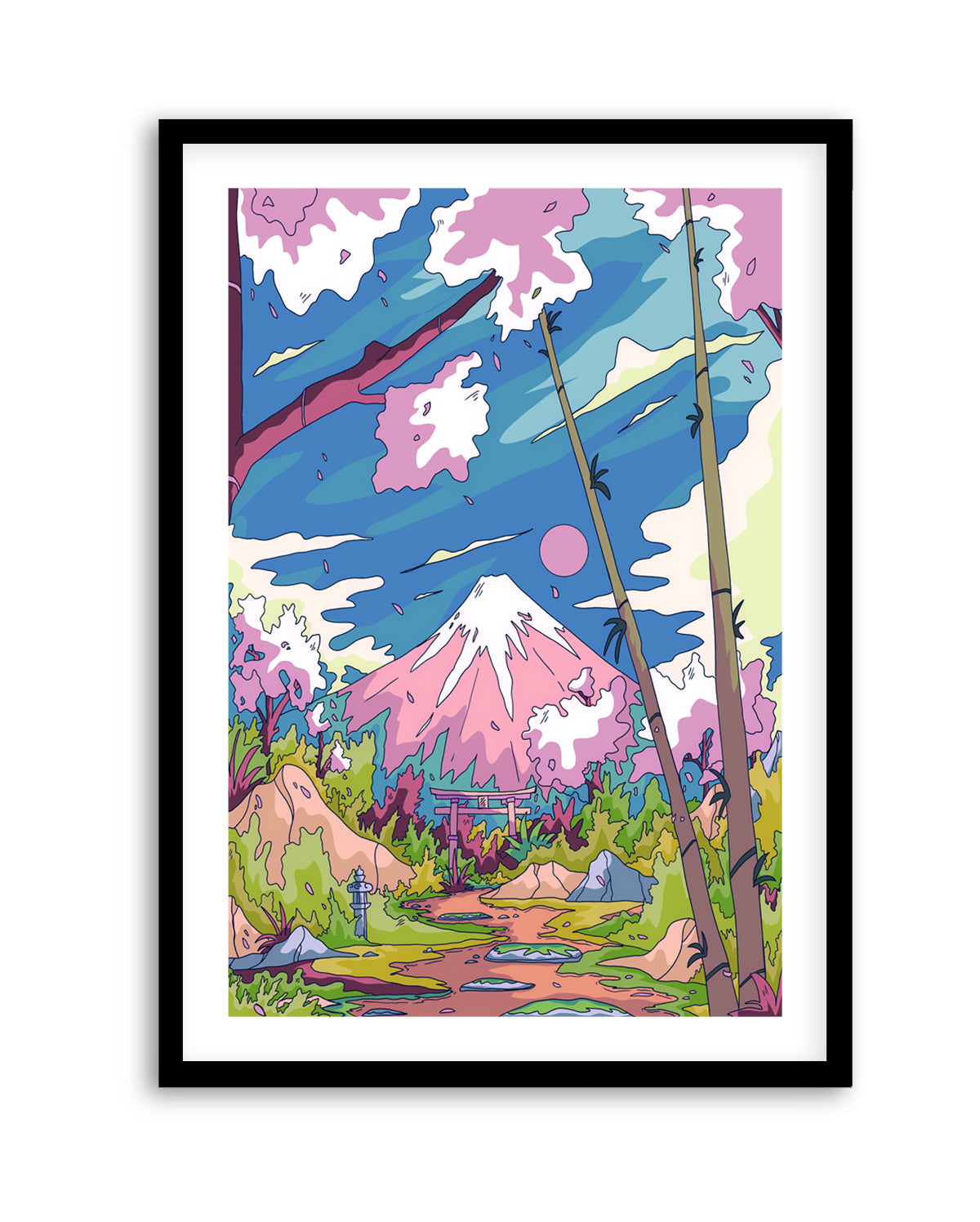 Mount Fuji Cherry Path by Stephen Wade | Art Print