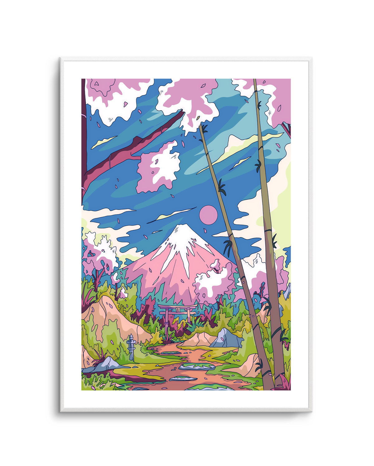 Mount Fuji Cherry Path by Stephen Wade | Art Print