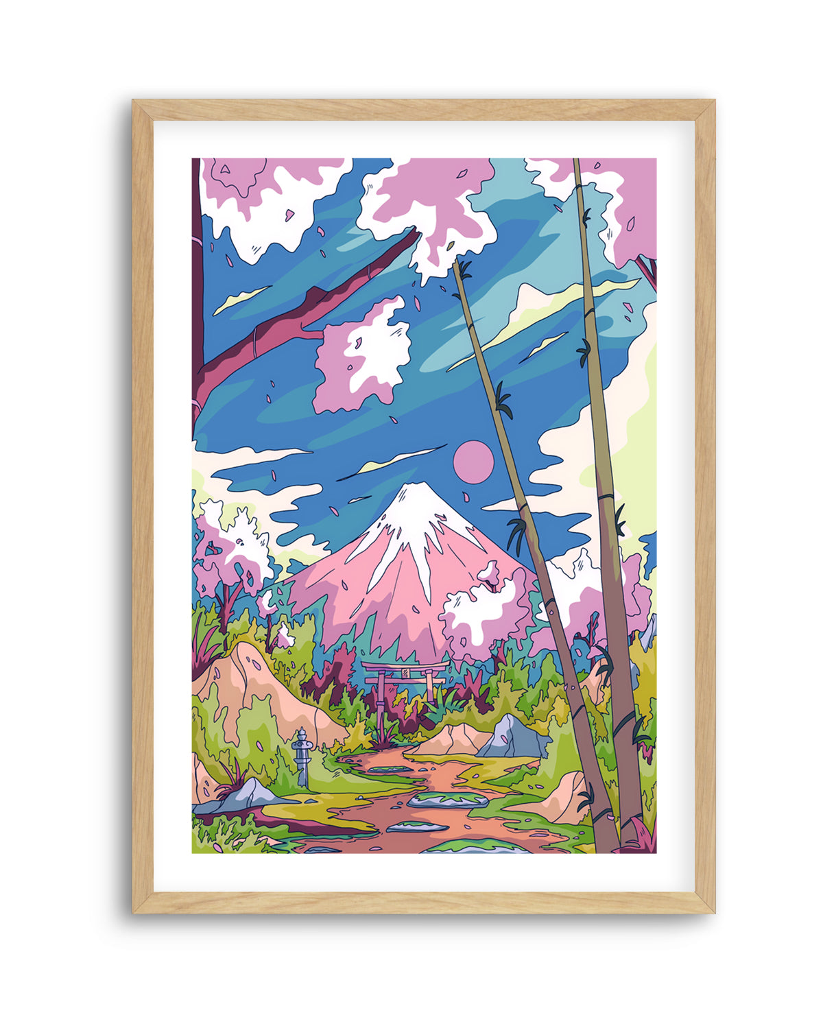 Mount Fuji Cherry Path by Stephen Wade | Art Print