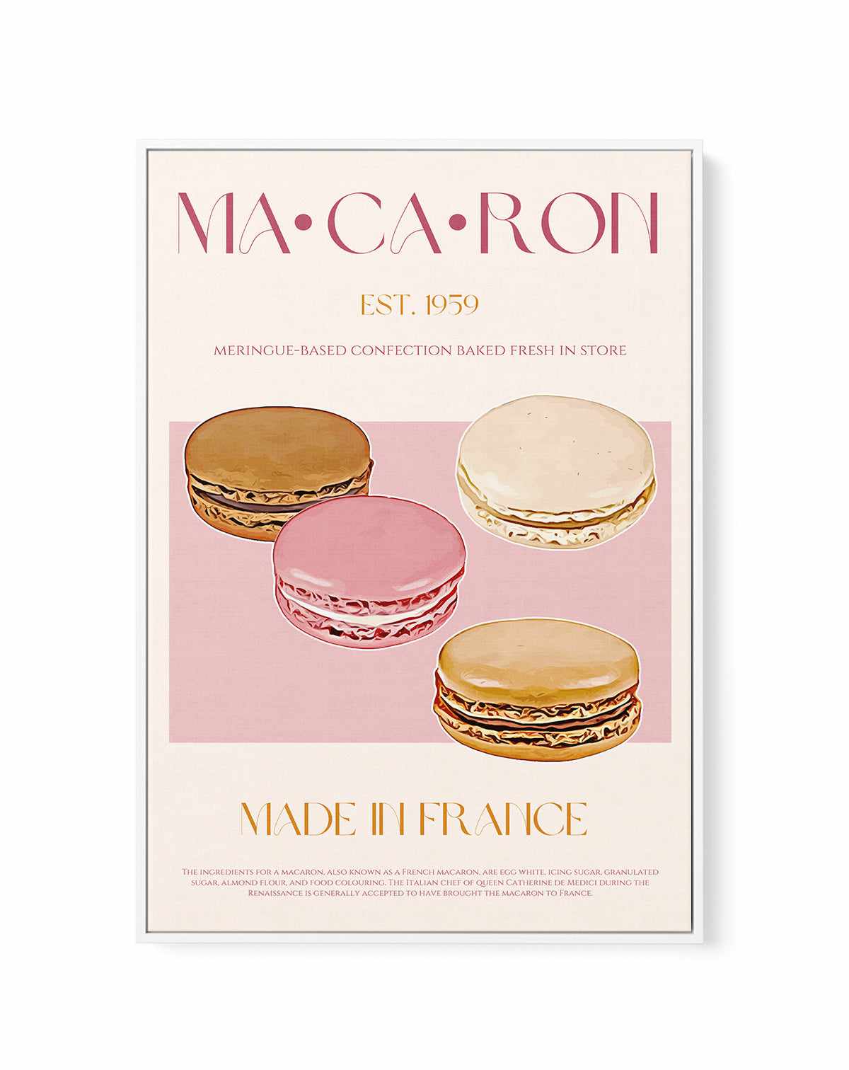 Macaron Print By Nazma Khokhar | Framed Canvas Art Print