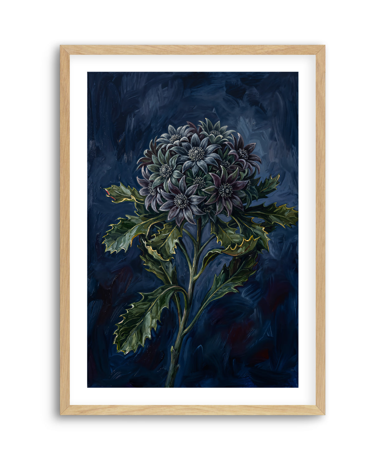 Magnific On Navy Botanicals Study | Art Print