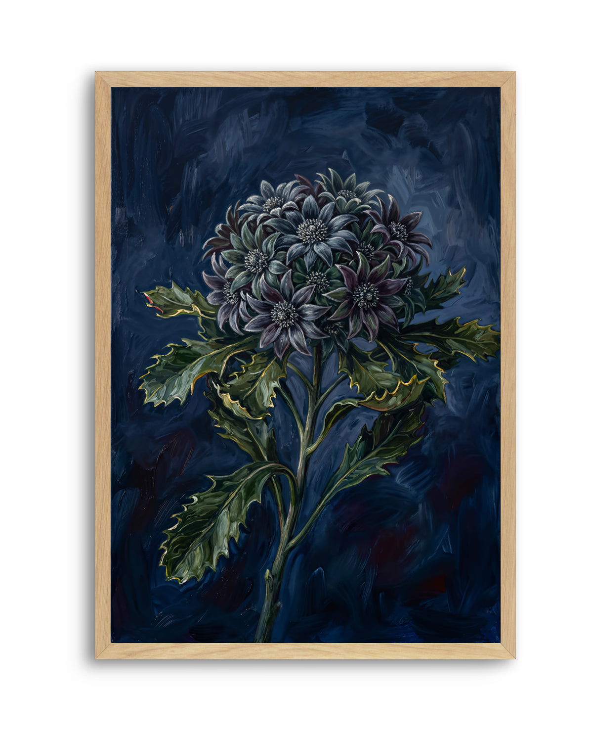 Magnific On Navy Botanicals Study | Art Print