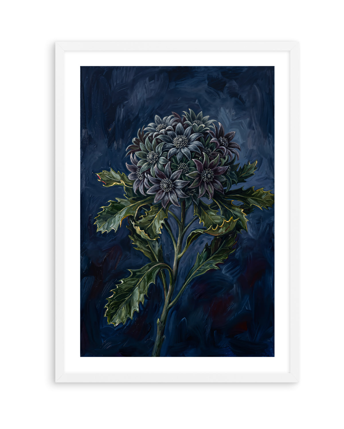 Magnific On Navy Botanicals Study | Art Print