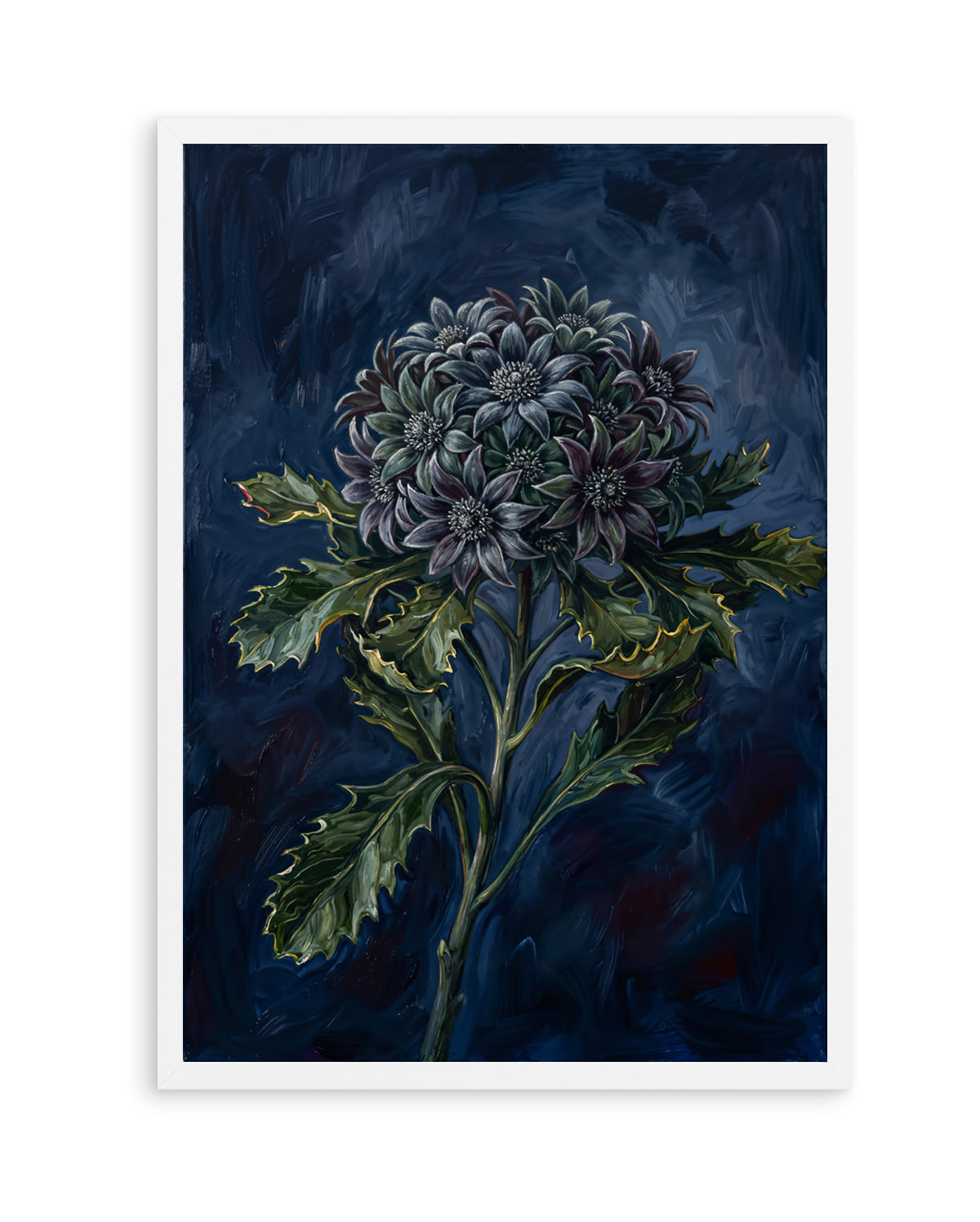 Magnific On Navy Botanicals Study | Art Print
