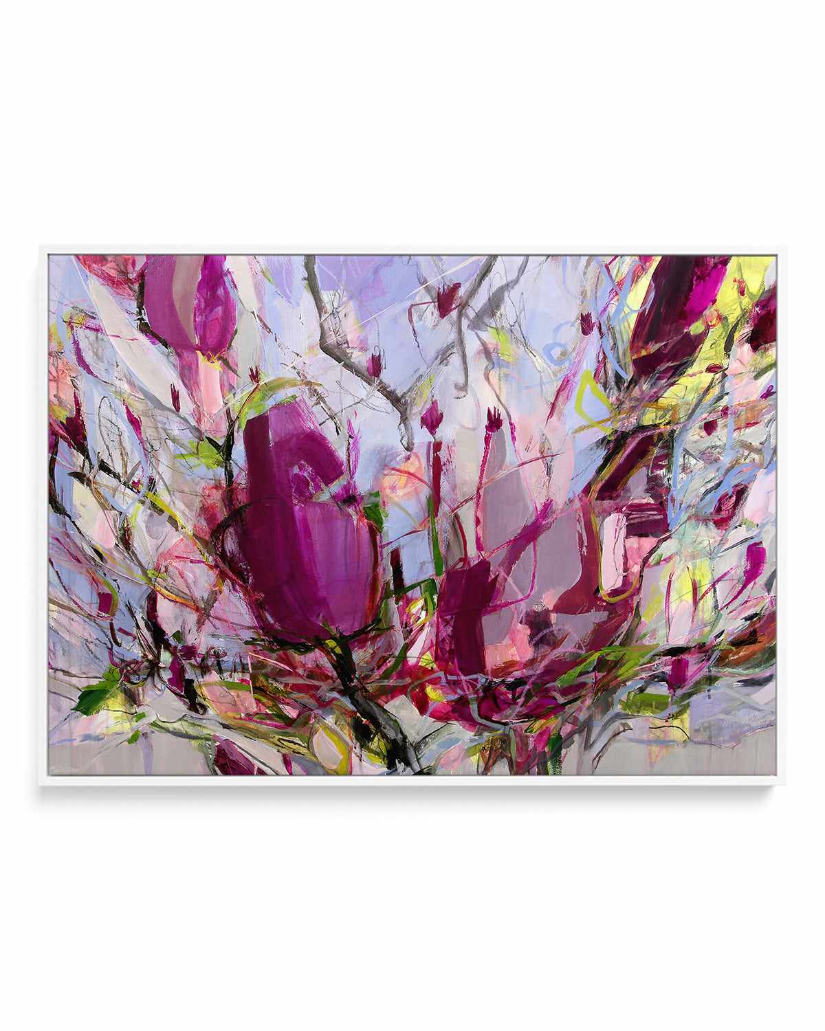 Magnolia Blossoms by Kati Bujna | Framed Canvas Art Print