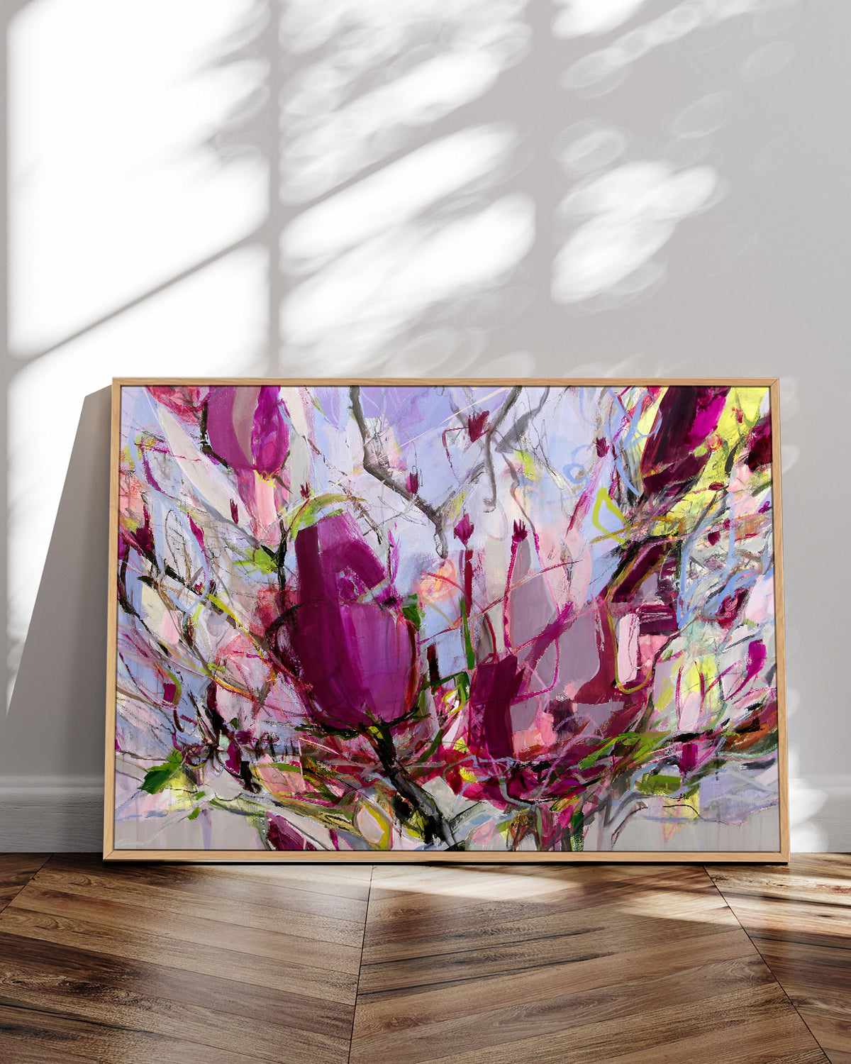 Magnolia Blossoms by Kati Bujna | Framed Canvas Art Print