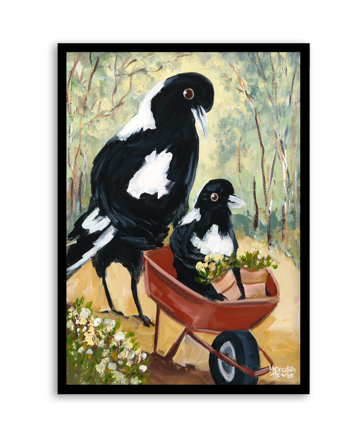 Magpie Garden by Meredith Howse | Art Print