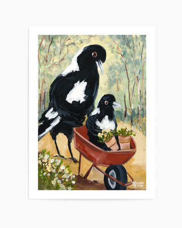 Magpie Garden by Meredith Howse | Art Print