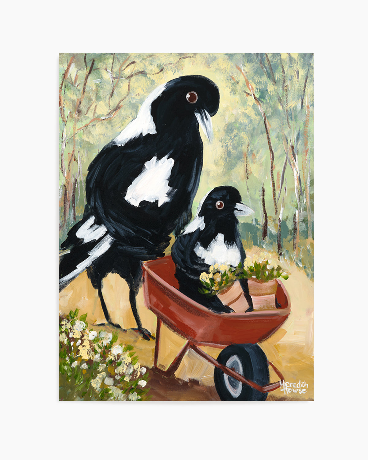 Magpie Garden by Meredith Howse | Art Print