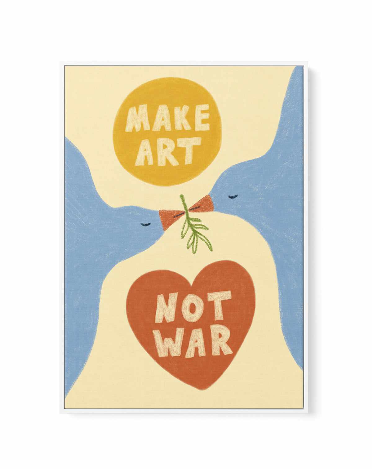 Make Art Not War | Framed Canvas Art Print