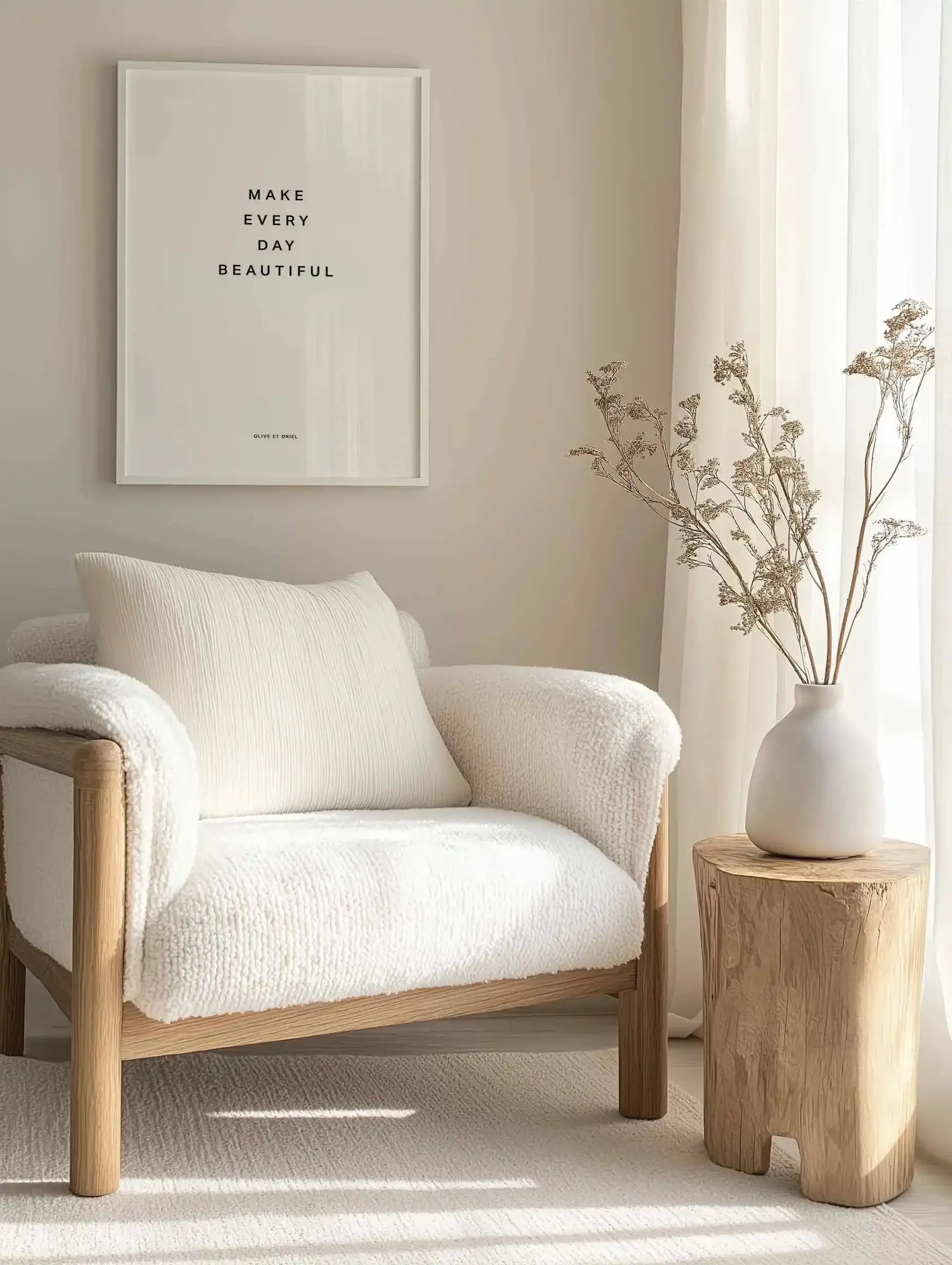 Make Every Day Beautiful Art Print from Olive et Oriel where you can shop wallpaper and artworks online