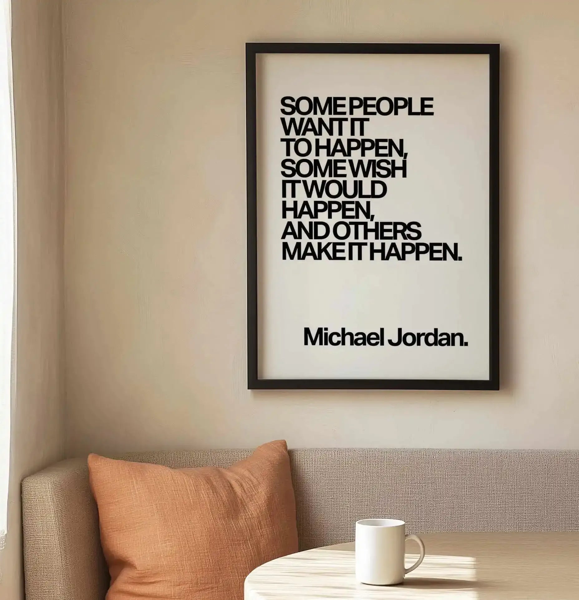 Make it Happen | Michael Jordan Art Print from Olive et Oriel where you can shop wallpaper and artworks online