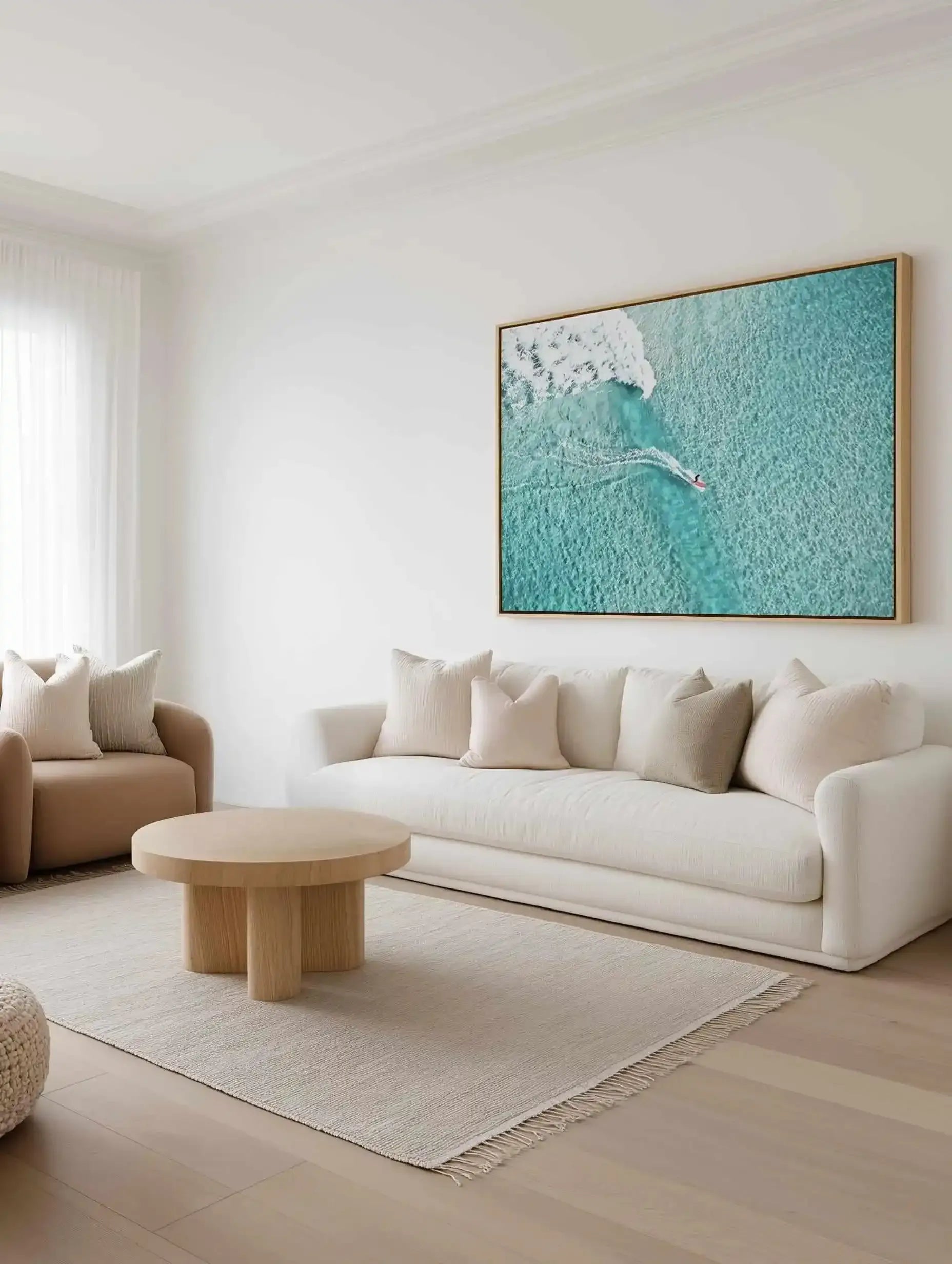 Mal Rider, Bondi | Aerial Photo Wall Framed Canvas Art Print from Olive et Oriel where you can shop wallpaper and artworks online