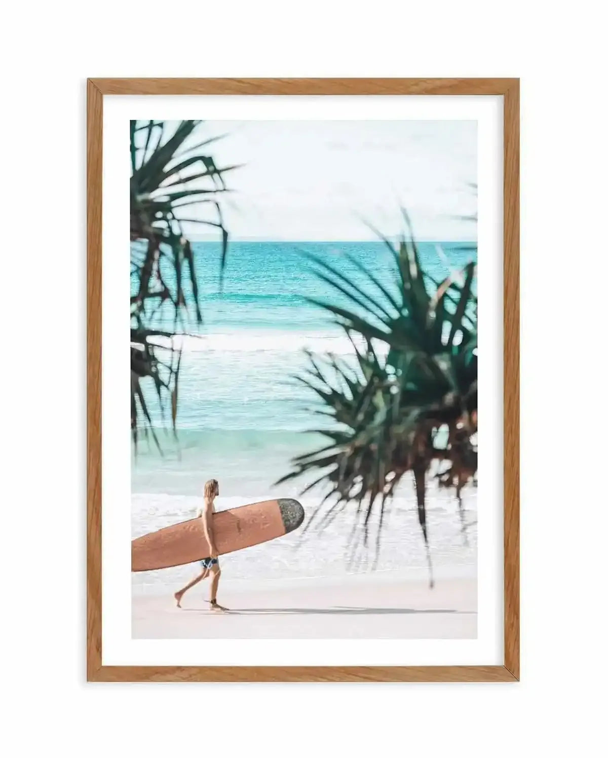 Mal Rider | Wategos Art Print-PRINT-Olive et Oriel-Olive et Oriel-50x70 cm | 19.6" x 27.5"-Walnut-With White Border-Buy-Australian-Art-Prints-Online-with-Olive-et-Oriel-Your-Artwork-Specialists-Austrailia-Decorate-With-Coastal-Photo-Wall-Art-Prints-From-Our-Beach-House-Artwork-Collection-Fine-Poster-and-Framed-Artwork