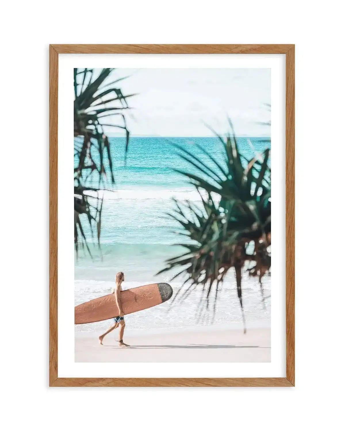 Mal Rider | Wategos Art Print-PRINT-Olive et Oriel-Olive et Oriel-50x70 cm | 19.6" x 27.5"-Walnut-With White Border-Buy-Australian-Art-Prints-Online-with-Olive-et-Oriel-Your-Artwork-Specialists-Austrailia-Decorate-With-Coastal-Photo-Wall-Art-Prints-From-Our-Beach-House-Artwork-Collection-Fine-Poster-and-Framed-Artwork