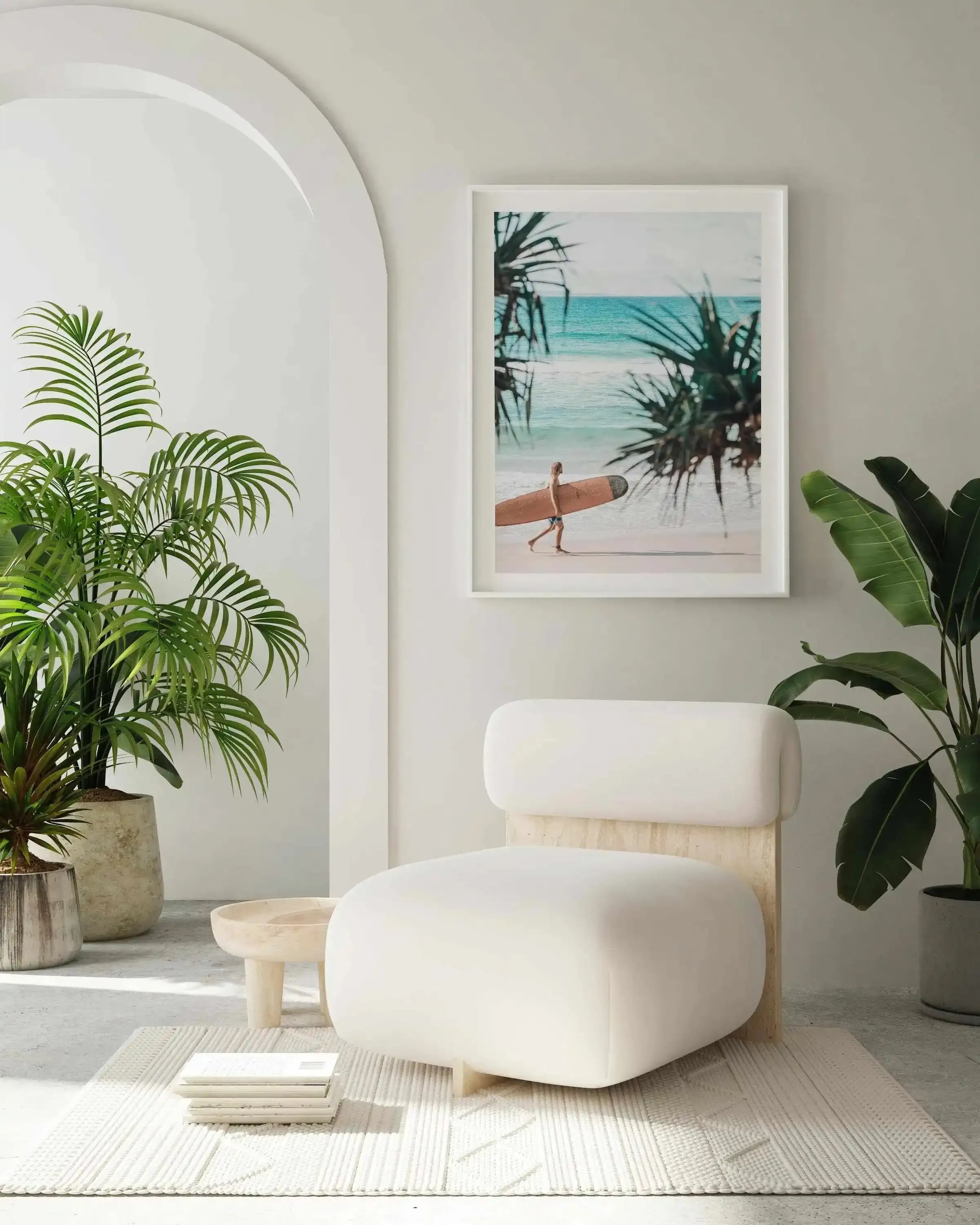 Mal Rider | Wategos Art Print-PRINT-Olive et Oriel-Olive et Oriel-Buy-Australian-Art-Prints-Online-with-Olive-et-Oriel-Your-Artwork-Specialists-Austrailia-Decorate-With-Coastal-Photo-Wall-Art-Prints-From-Our-Beach-House-Artwork-Collection-Fine-Poster-and-Framed-Artwork