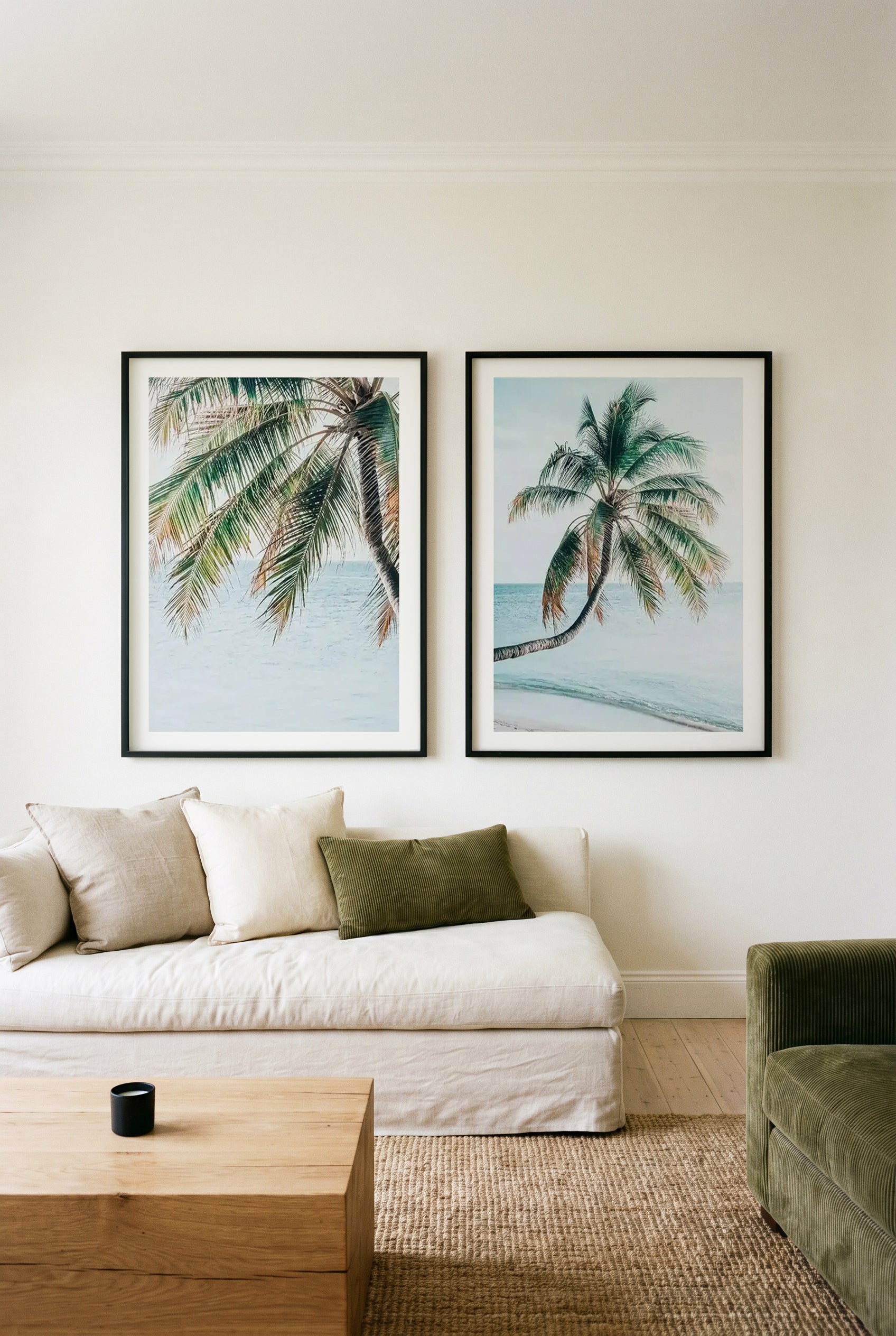 Maldivian Palm I & II Art Print Set of 2 | Matching Wall Art