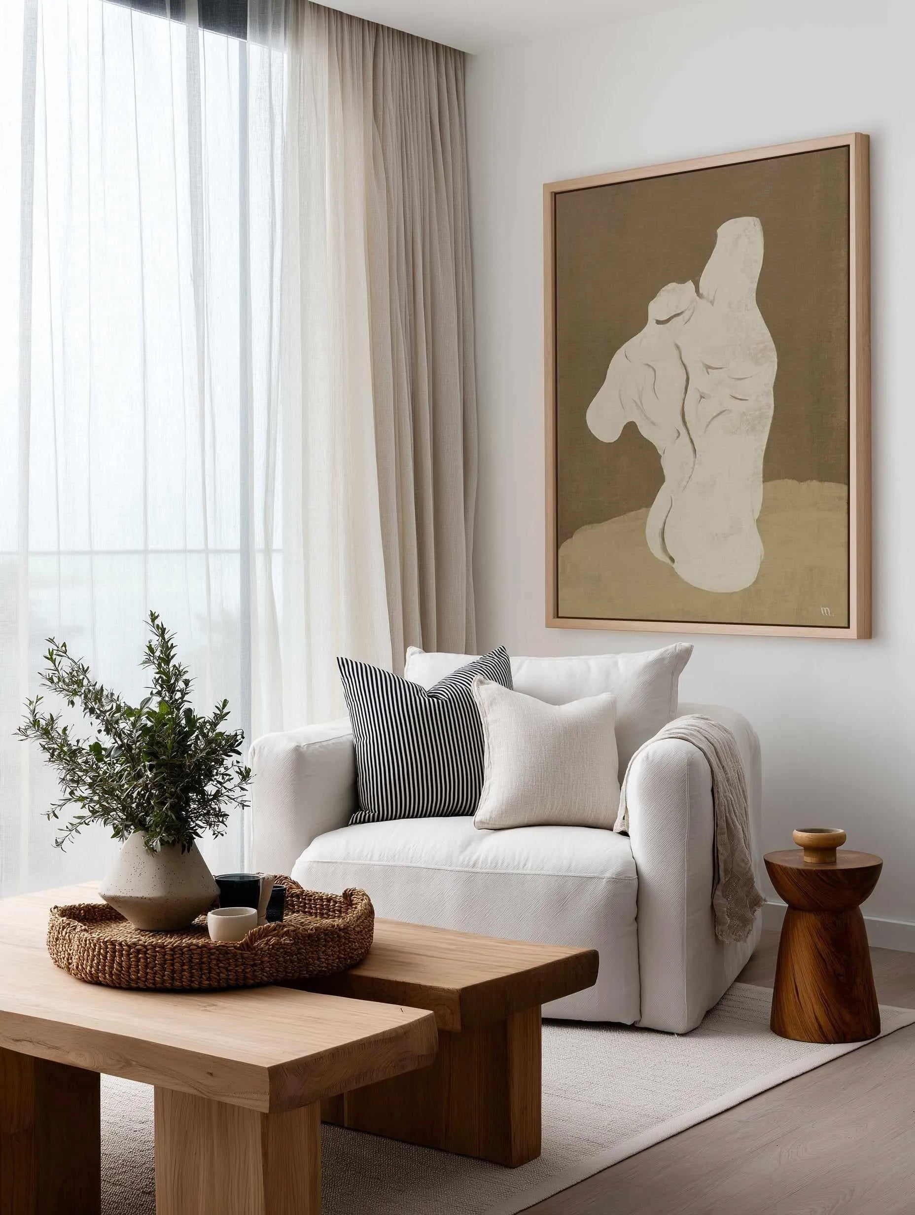 Male Torso by Marco Marella | Framed Canvas Art Print from Olive et Oriel where you can shop wallpaper and artworks online