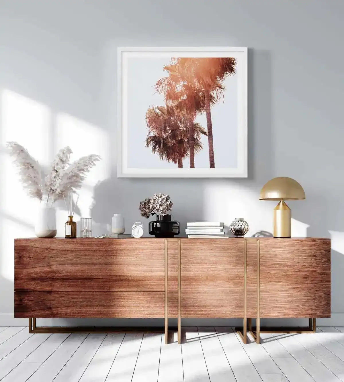 Malibu Palms SQ Art Print-PRINT-Olive et Oriel-Olive et Oriel-Buy-Australian-Art-Prints-Online-with-Olive-et-Oriel-Your-Artwork-Specialists-Austrailia-Decorate-With-Coastal-Photo-Wall-Art-Prints-From-Our-Beach-House-Artwork-Collection-Fine-Poster-and-Framed-Artwork