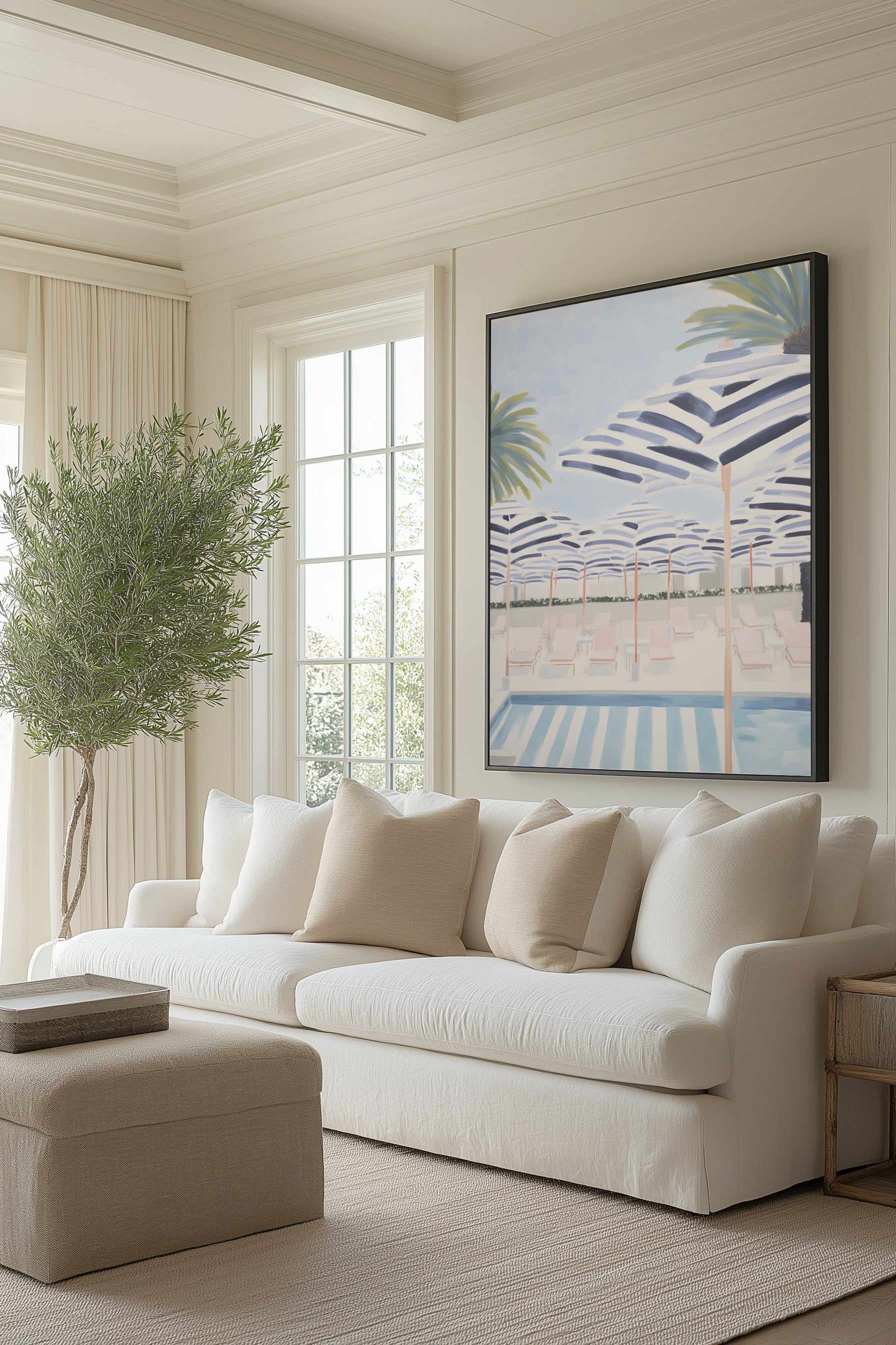 Malibu summer | Framed Canvas Art Print