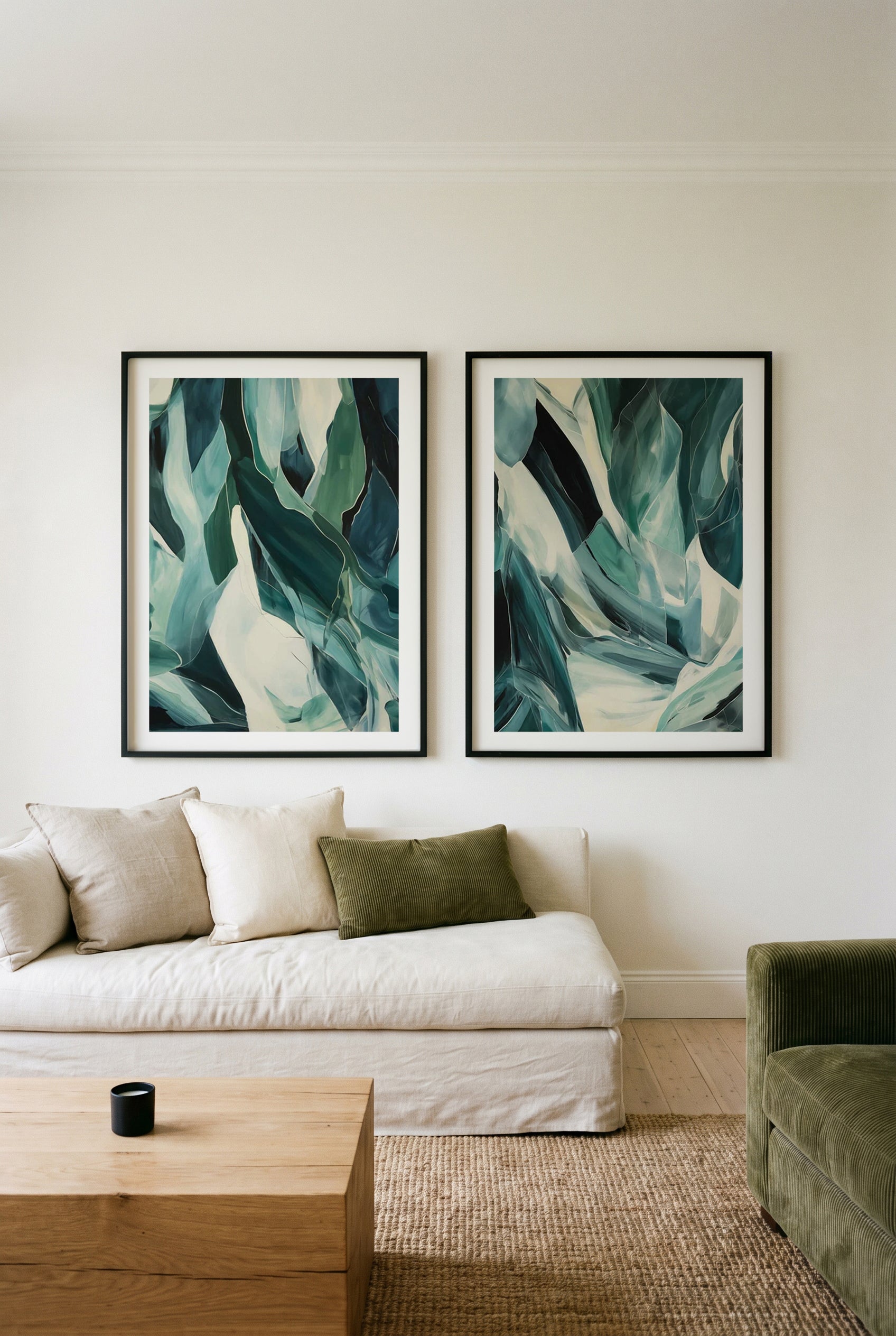 Malibu Seaglass I & II Art Print Set of 2 | Matching Wall Art