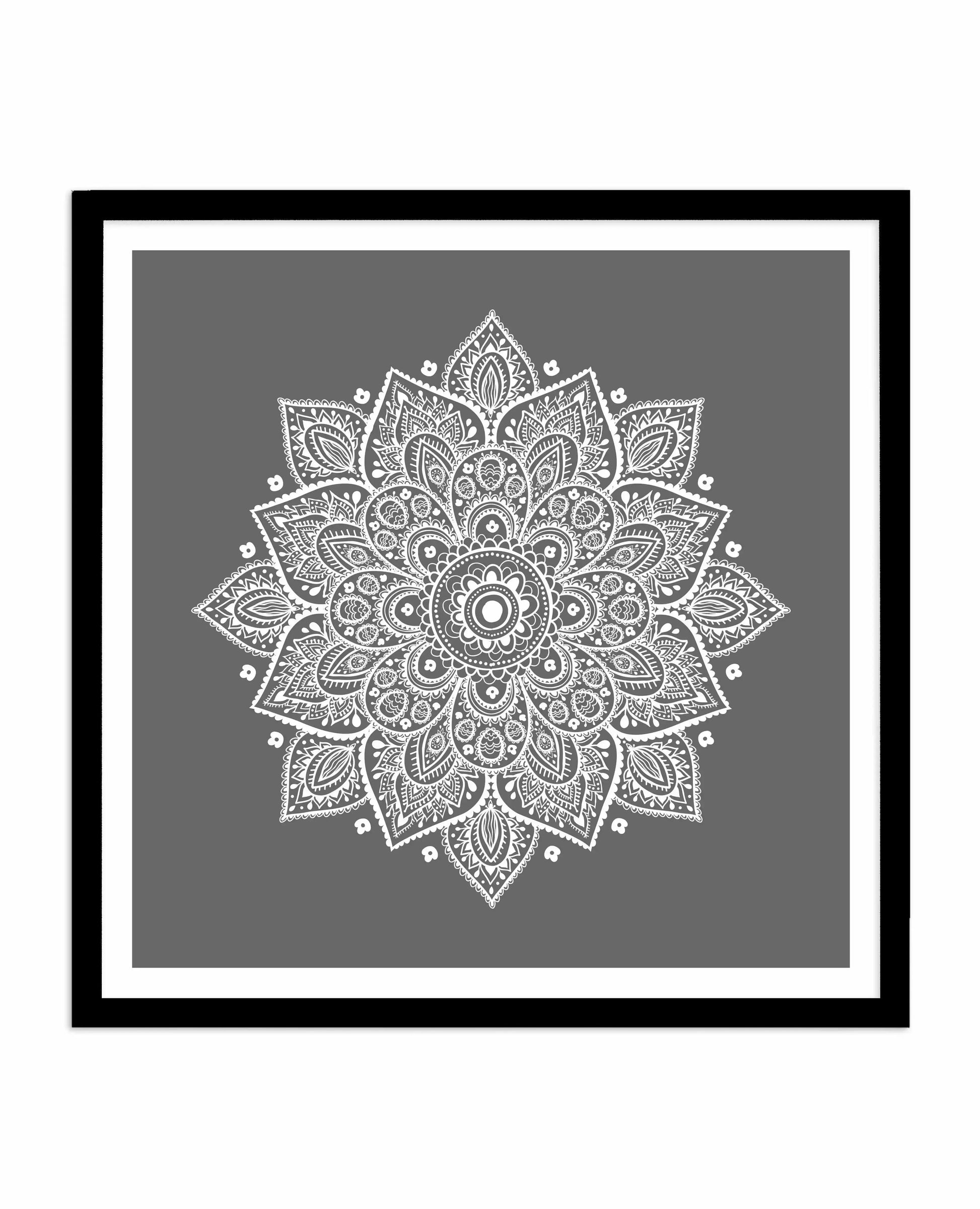 Mandala | Charcoal SQ Art Print-Buy-Bohemian-Wall-Art-Print-And-Boho-Pictures-from-Olive-et-Oriel-Bohemian-Wall-Art-Print-And-Boho-Pictures-And-Also-Boho-Abstract-Art-Paintings-On-Canvas-For-A-Girls-Bedroom-Wall-Decor-Collection-of-Boho-Style-Feminine-Art-Poster-and-Framed-Artwork-Update-Your-Home-Decorating-Style-With-These-Beautiful-Wall-Art-Prints-Australia