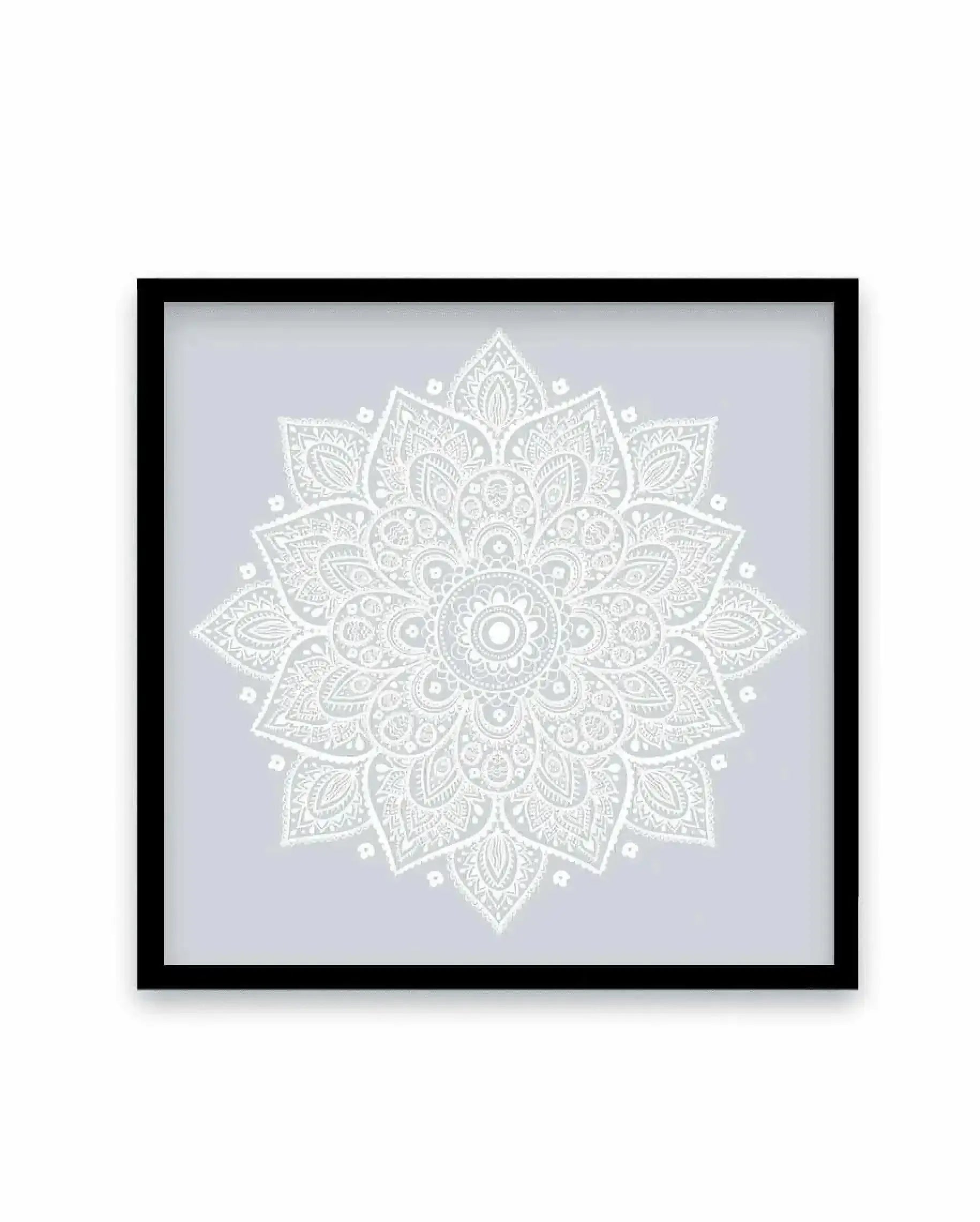 Mandala | Pale Blue SQ Art Print-PRINT-Olive et Oriel-Olive et Oriel-70x70 cm | 27.5" x 27.5"-Black-With White Border-Buy-Australian-Art-Prints-Online-with-Olive-et-Oriel-Your-Artwork-Specialists-Austrailia-Decorate-With-Coastal-Photo-Wall-Art-Prints-From-Our-Beach-House-Artwork-Collection-Fine-Poster-and-Framed-Artwork