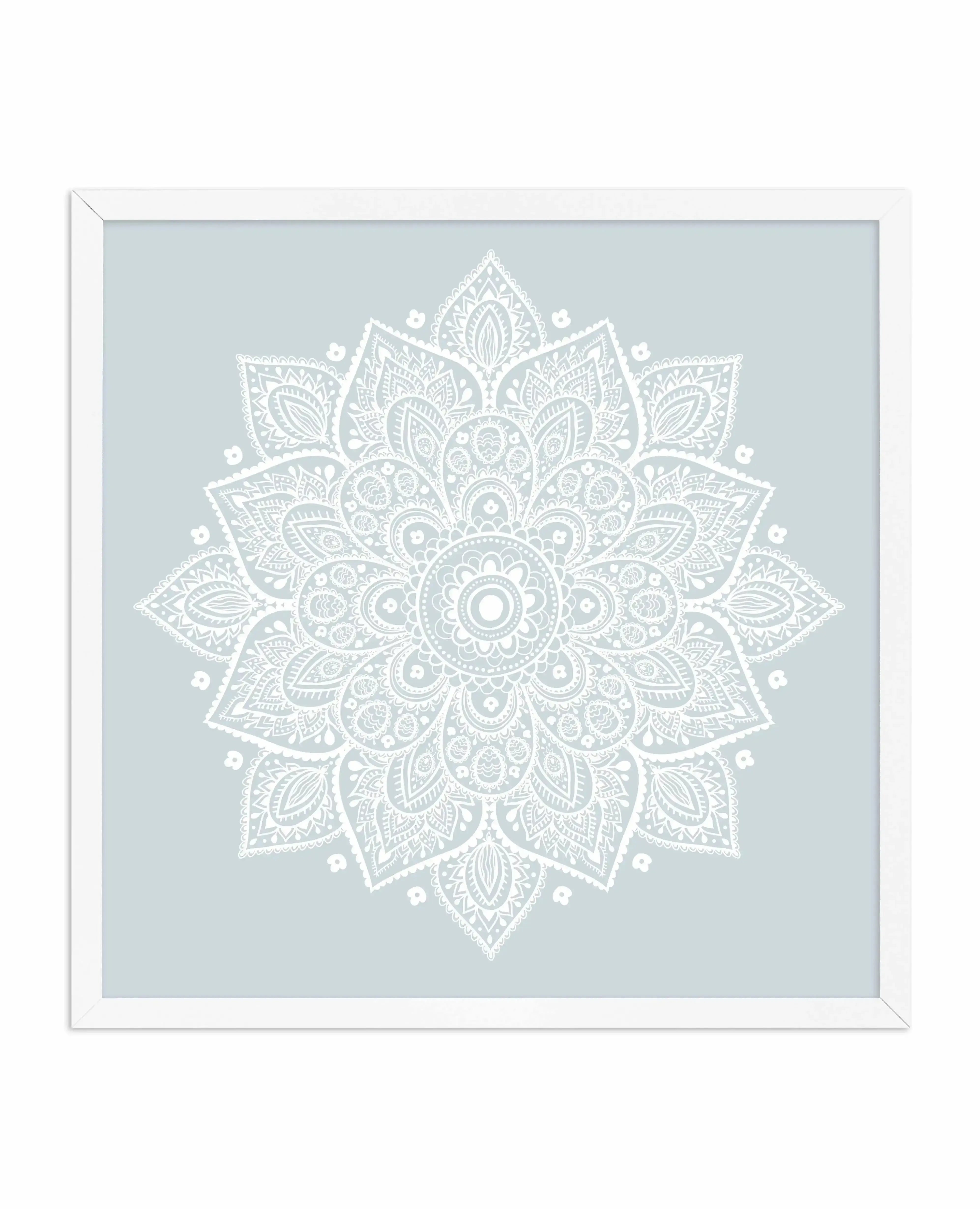 Mandala | Pale Blue SQ Art Print-Buy-Bohemian-Wall-Art-Print-And-Boho-Pictures-from-Olive-et-Oriel-Bohemian-Wall-Art-Print-And-Boho-Pictures-And-Also-Boho-Abstract-Art-Paintings-On-Canvas-For-A-Girls-Bedroom-Wall-Decor-Collection-of-Boho-Style-Feminine-Art-Poster-and-Framed-Artwork-Update-Your-Home-Decorating-Style-With-These-Beautiful-Wall-Art-Prints-Australia