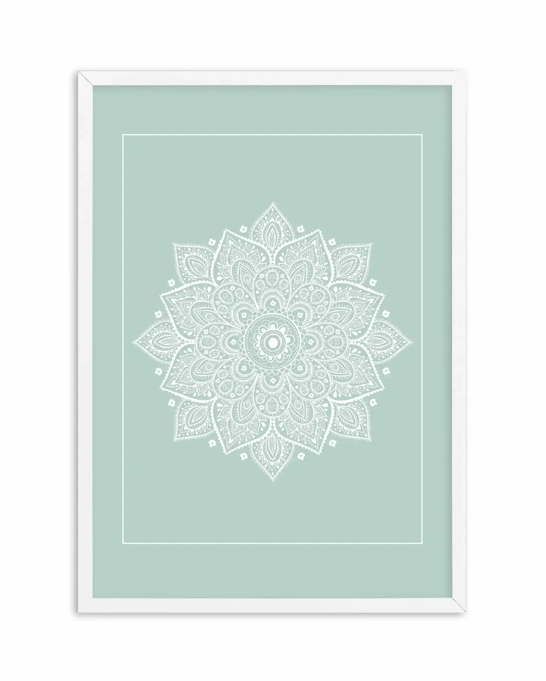 Mandala | Seafoam Art Print-Buy-Bohemian-Wall-Art-Print-And-Boho-Pictures-from-Olive-et-Oriel-Bohemian-Wall-Art-Print-And-Boho-Pictures-And-Also-Boho-Abstract-Art-Paintings-On-Canvas-For-A-Girls-Bedroom-Wall-Decor-Collection-of-Boho-Style-Feminine-Art-Poster-and-Framed-Artwork-Update-Your-Home-Decorating-Style-With-These-Beautiful-Wall-Art-Prints-Australia