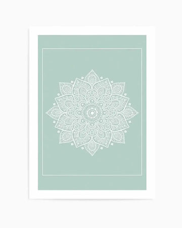 Mandala | Seafoam Art Print from Olive et Oriel where you can shop wallpaper and artworks online