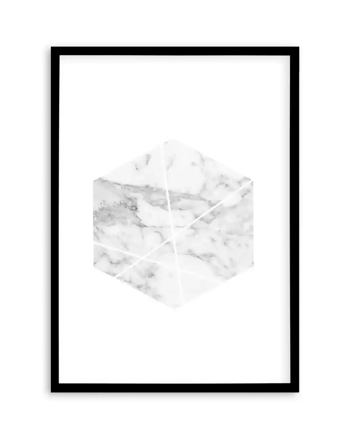 Marble Hex Art Print from Olive et Oriel where you can shop wallpaper and artworks online