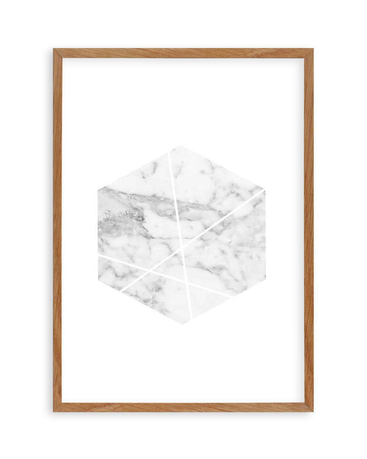 Marble Hex Art Print