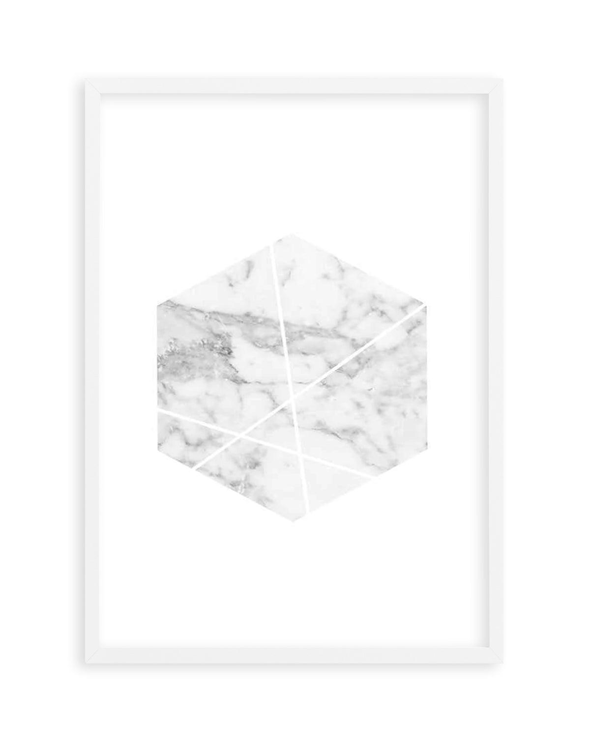 Marble Hex Art Print