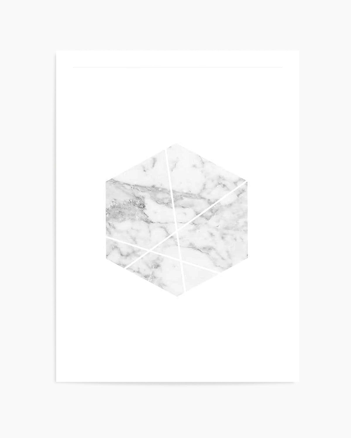 Marble Hex Art Print