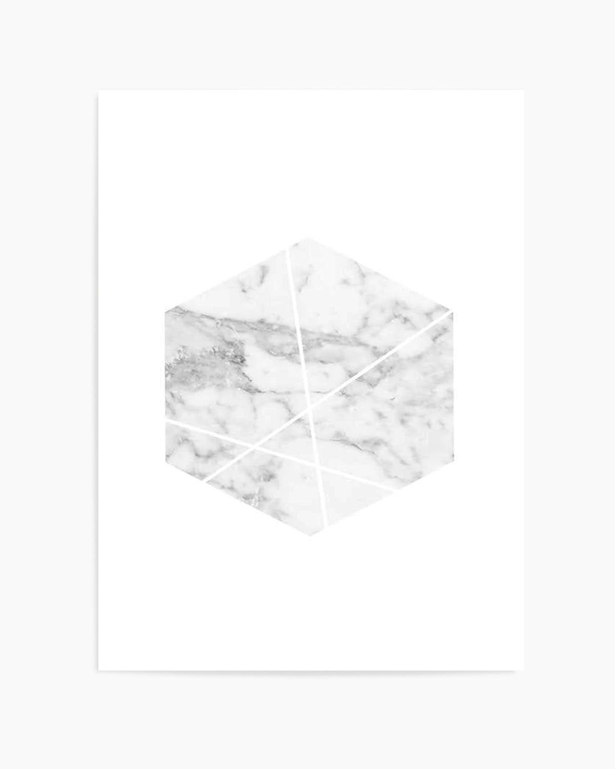 Marble Hex Art Print