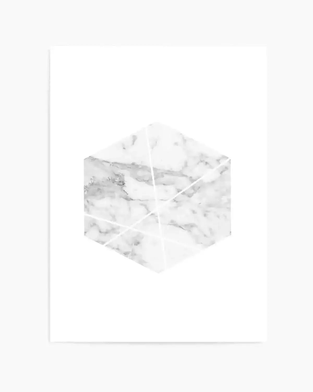 Marble Hex Art Print from Olive et Oriel where you can shop wallpaper and artworks online