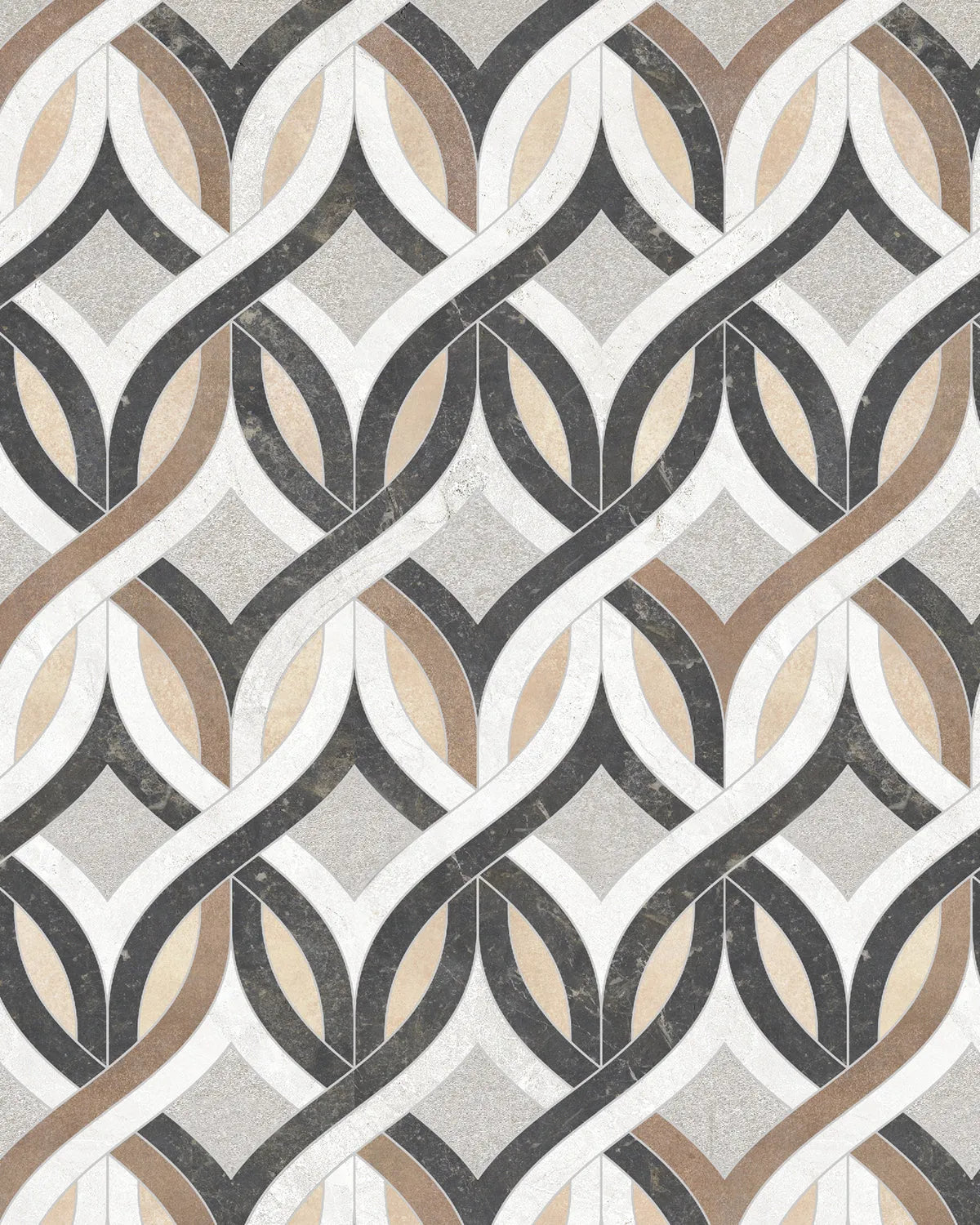 Marble Knots - Neutral Wallpaper from Olive et Oriel where you can shop wallpaper and artworks online