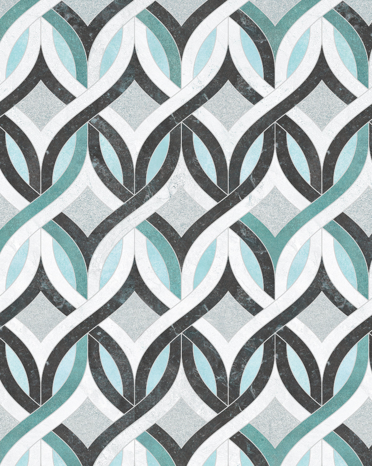 Marble Knots - Teal Wallpaper