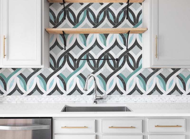 Marble Knots - Teal Wallpaper