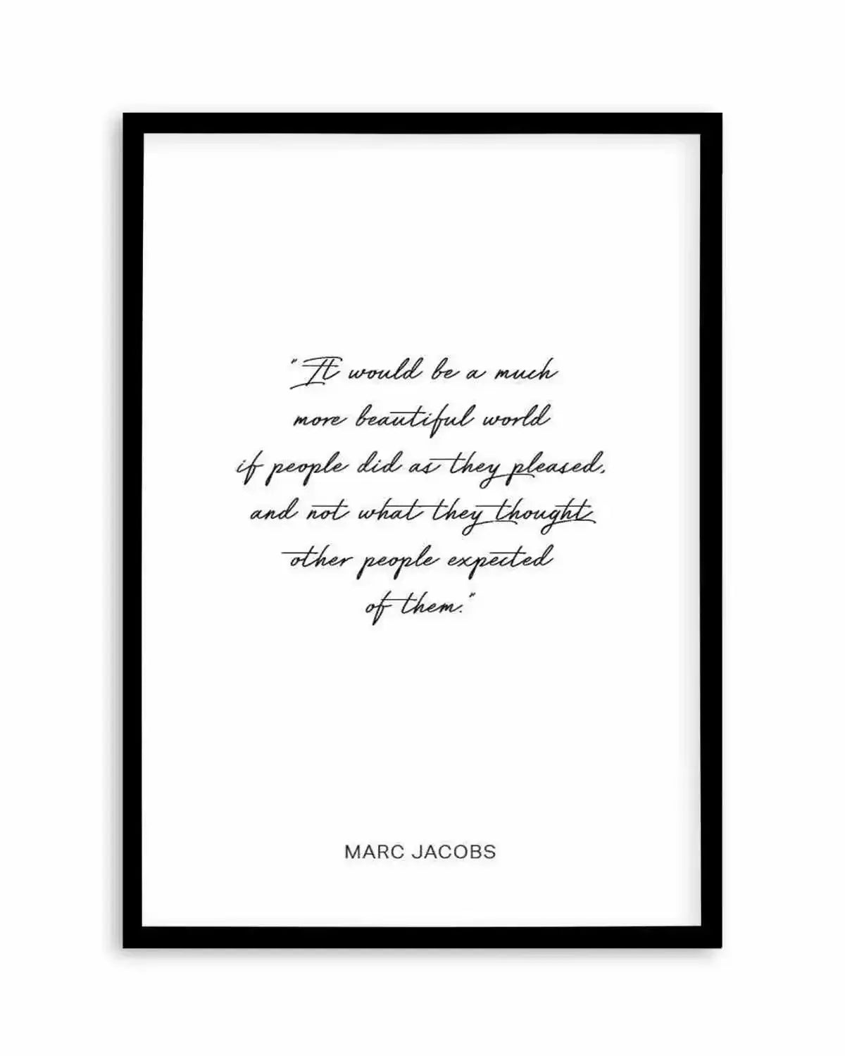 Marc Jacobs Quote Art Print from Olive et Oriel where you can shop wallpaper and artworks online