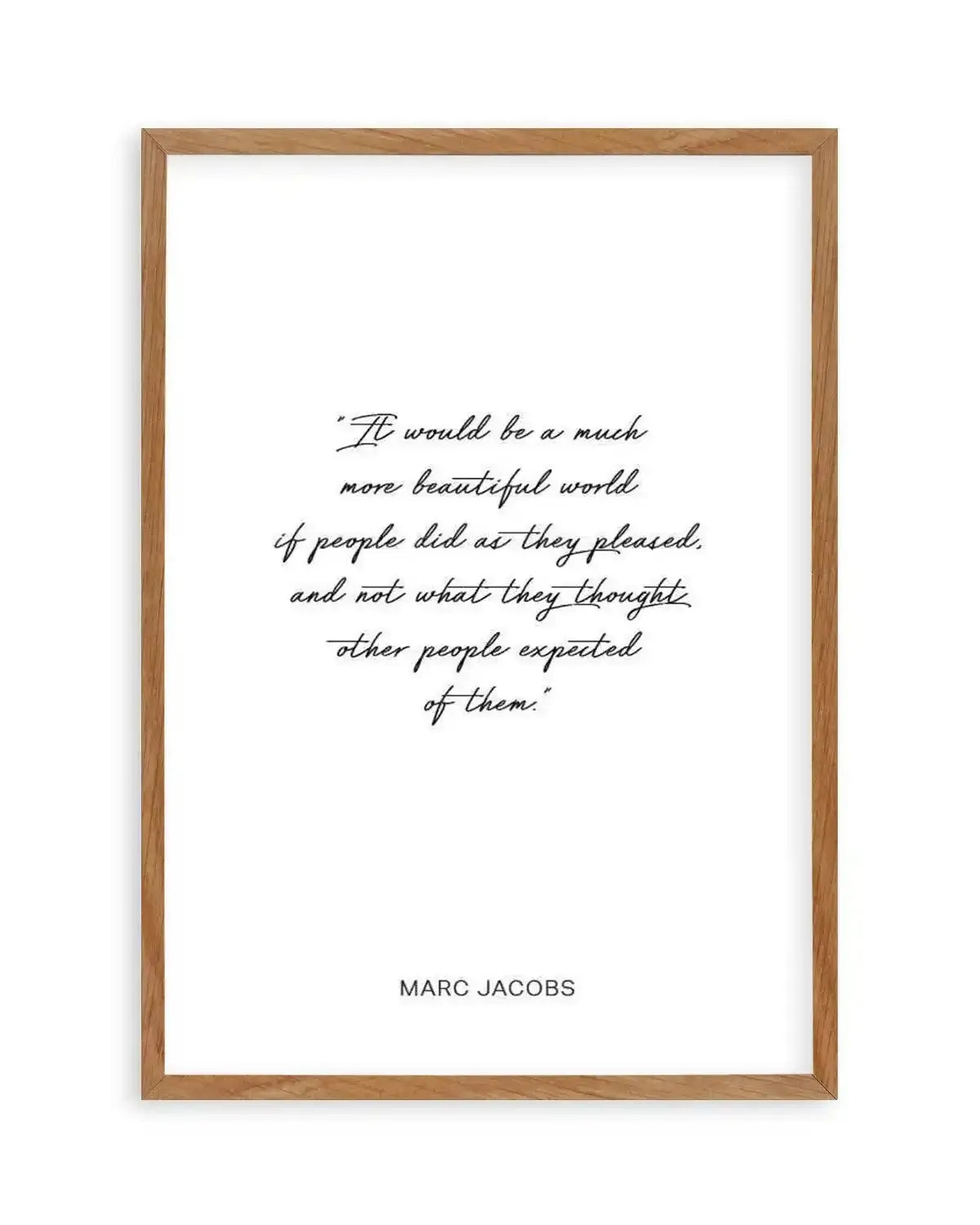 Marc Jacobs Quote Art Print from Olive et Oriel where you can shop wallpaper and artworks online