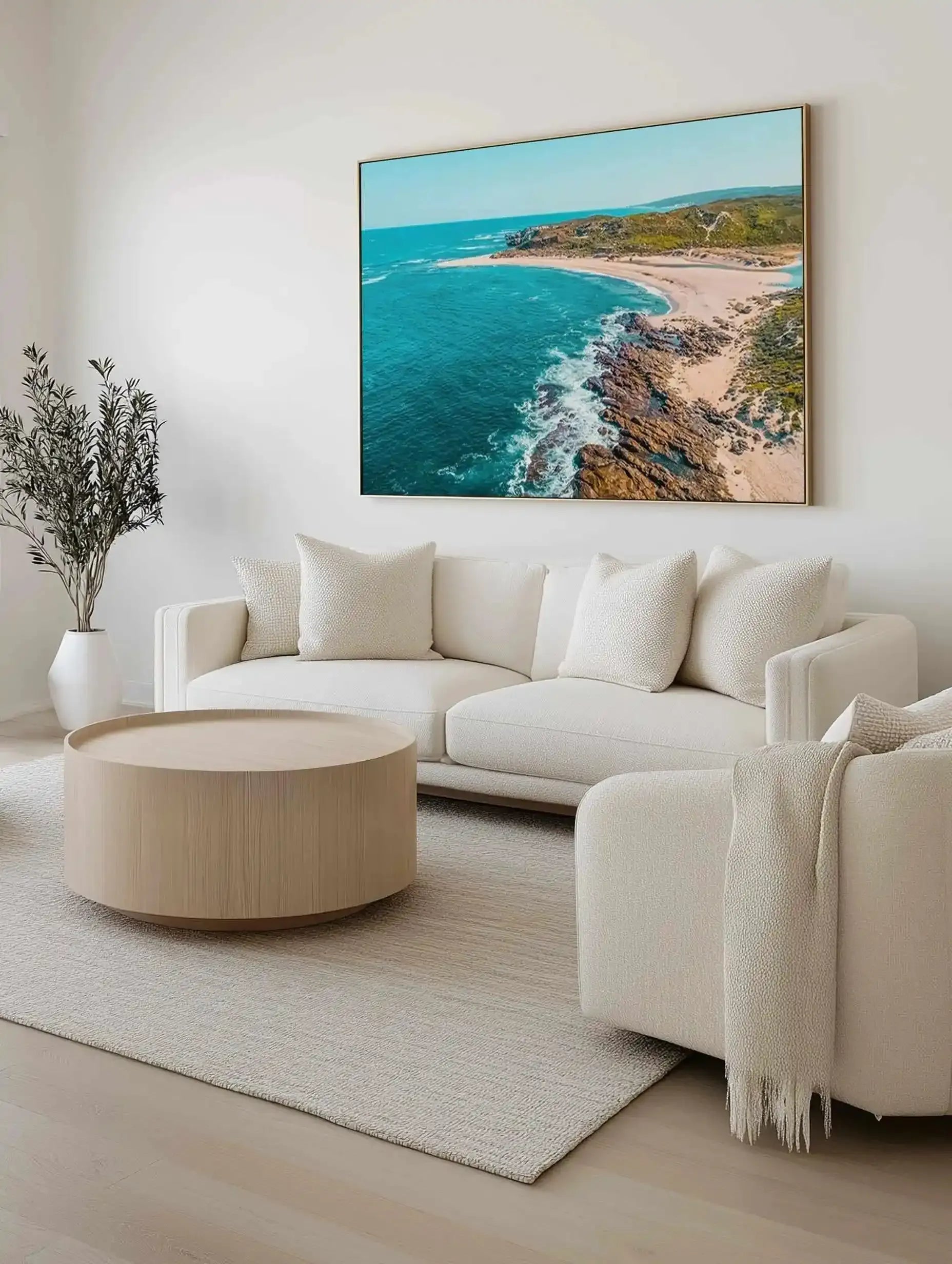 Margaret River LS | Aerial Photo Wall Framed Canvas Art Print from Olive et Oriel where you can shop wallpaper and artworks online