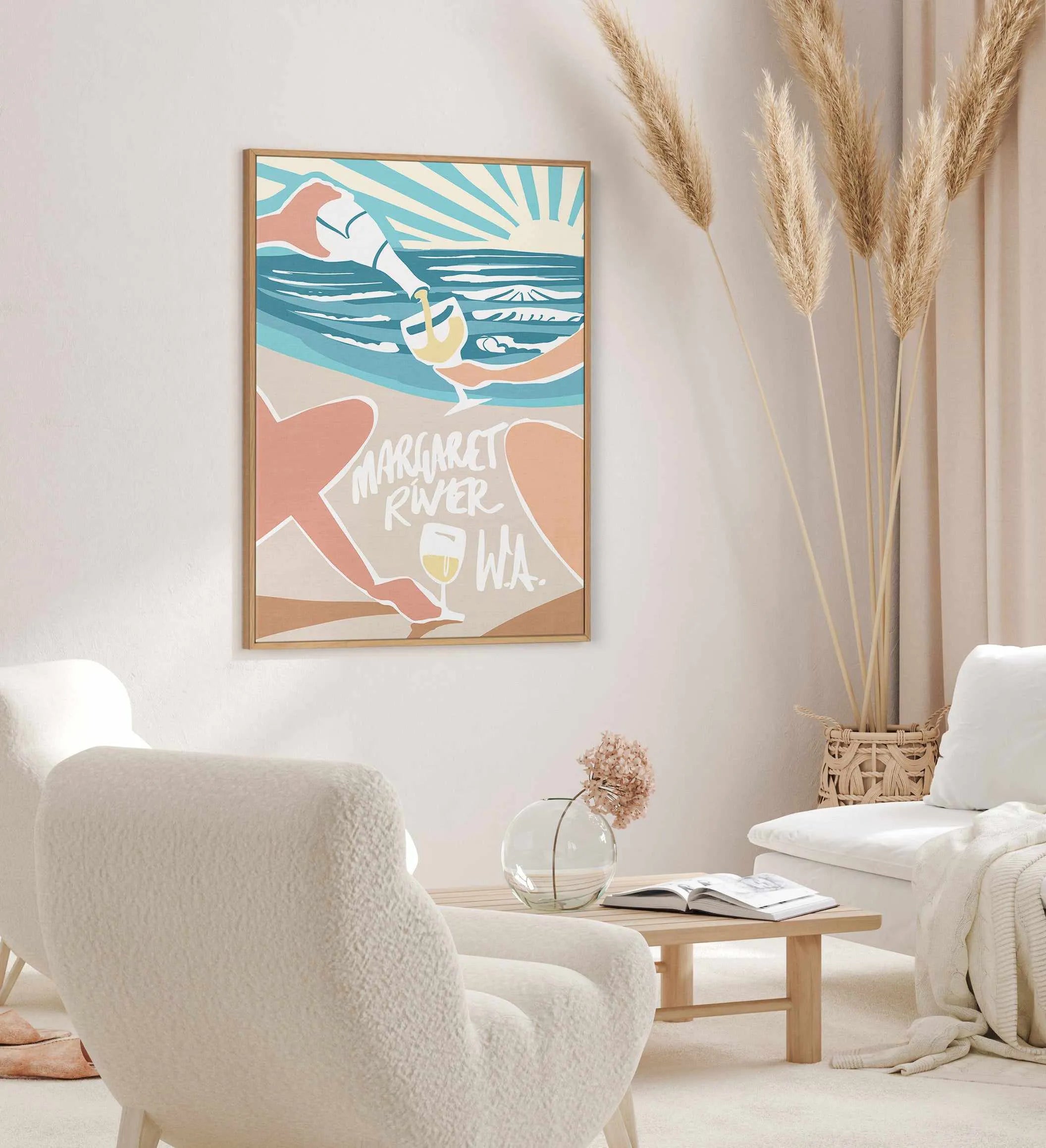 Margaret River Sunsets | Framed Canvas Art Print from Olive et Oriel where you can shop wallpaper and artworks online