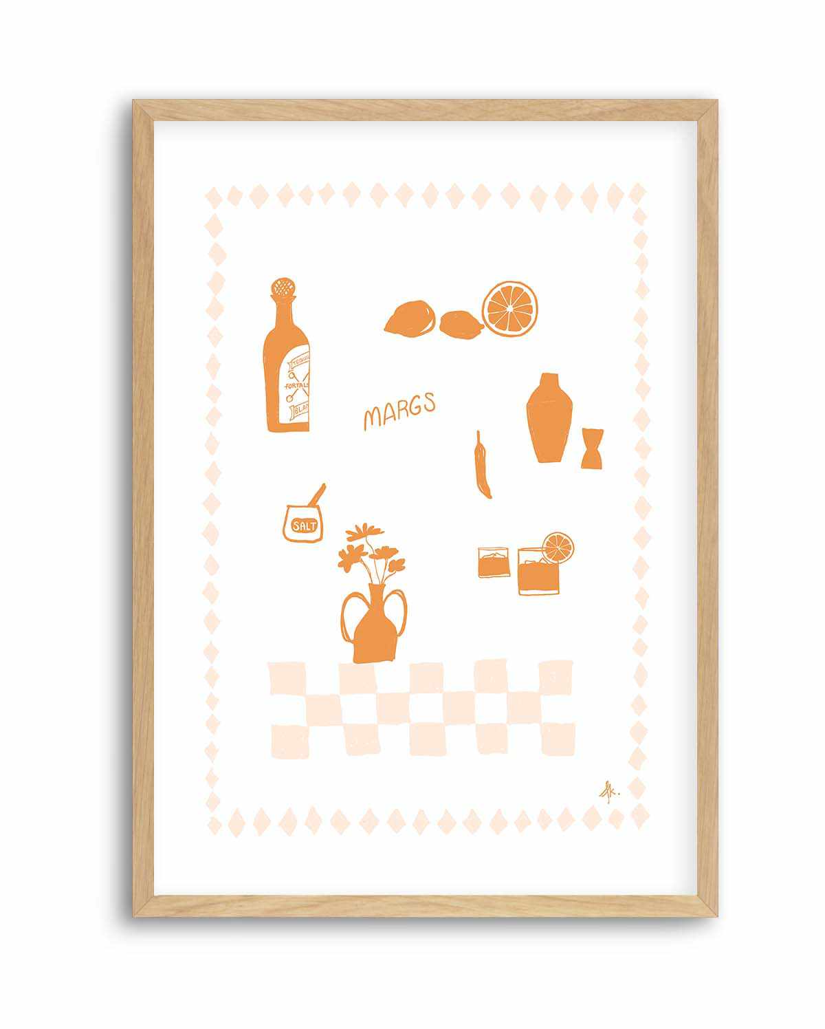 Margs Tan Pink by Anne Korako | Art Print